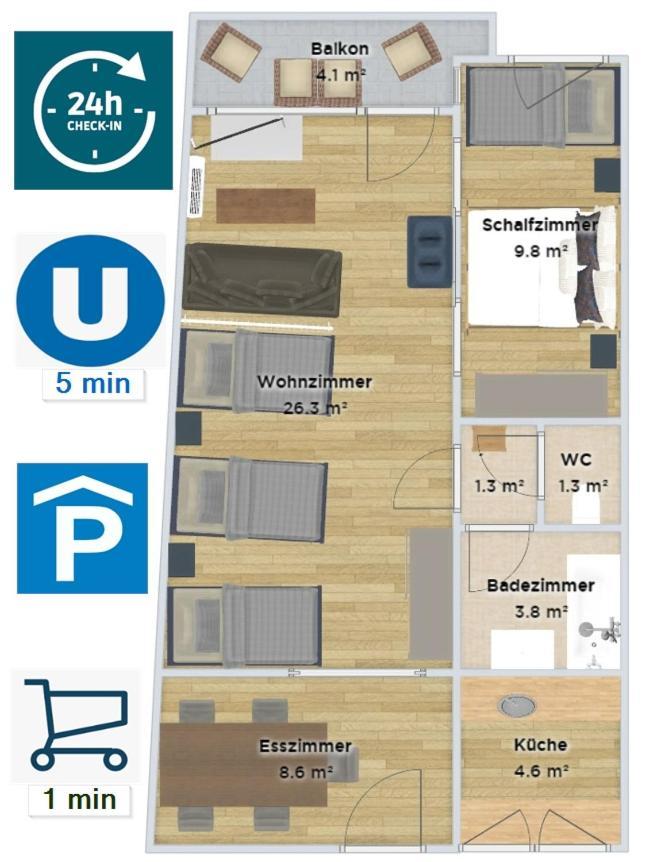 וינה Aspern Nationalpark Apartment מראה חיצוני תמונה